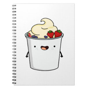 Cute Kawaii Fruit Yogurt Notitieboek