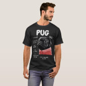 Cute Kawaii Funny Black Pug Dog Rules Gifts Mannen T-shirt (Voorkant volledig)