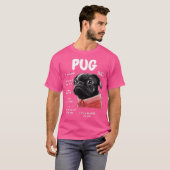 Cute Kawaii Funny Black Pug Dog Rules Gifts Mannen T-shirt (Voorkant volledig)