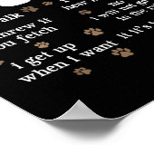 Cute Kawaii Funny Black Pug Dog Rules Gifts Poster (Hoek)