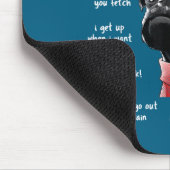 Cute Kawaii Funny Black Pug Dog Rules Men Women Ki Muismat (Hoek)