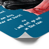 Cute Kawaii Funny Black Pug Dog Rules Men Women Ki Poster (Hoek)