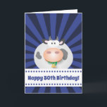 Cute Kawaii Funny Cartoon Koe Happy 50th Birthday Kaart<br><div class="desc">Cute Kawaii Funny Cartoon Koe Happy 50th Birthday Kaart</div>