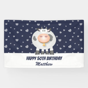 Cute Kawaii Funny Cartoon Koe Happy 50th Birthday Spandoek