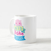 Cute Kawaii Funny Quote | Proud Plushie Hooman Koffiemok (Voorkant links)