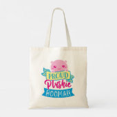 Cute Kawaii Funny Quote | Proud Plushie Hooman Tote Bag (Achterkant)