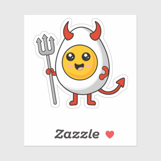 Cute Kawaii Gebruikte Ei Sticker (Vel)