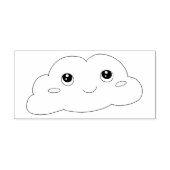 Cute Kawaii Gezicht Lachende Wolk Kunst Stempel (Afrduk)