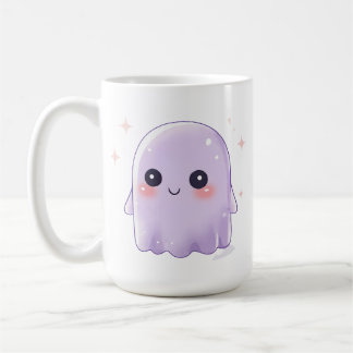 Cute Kawaii Ghost Coffee Mug | Cozy Halloween Cup Koffiemok