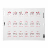 Cute Kawaii Ghost Couple Valentine’s Day Card Etiket (Full Sheet)