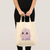 Cute Kawaii Ghost Grocery Bag | Halloween Bag Tote Bag (Voorkant (product))