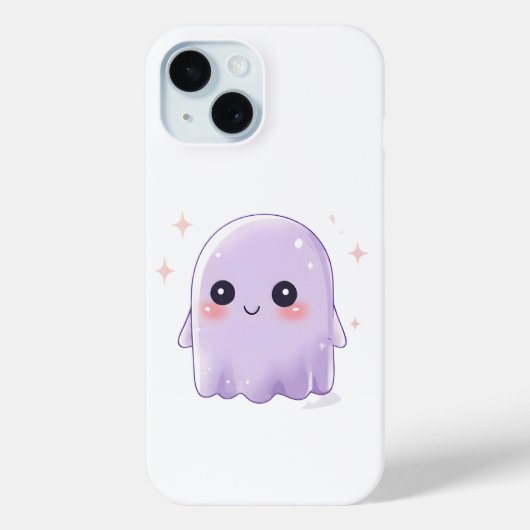 Cute Kawaii Ghost Phone Case | Pastel Halloween (Achterkant)