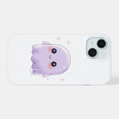 Cute Kawaii Ghost Phone Case | Pastel Halloween iPhone 15 Case (Achterkant horizontaal)
