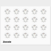 Cute Kawaii Ghost Ronde Sticker (Vel)