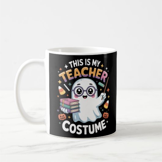 Cute Kawaii Ghost Teacher – Funny Halloween Class Koffiemok (Links)