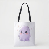 Cute Kawaii Ghost Tote Bag | Aesthetic Halloween  (Voorkant)