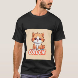 Cute Kawaii Ginger Cat Hugging Gift Box  ✨🎁 T-shirt