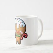 Cute Kawaii Gingerbrood Man Mok kerstkoffie (Voorkant rechts)