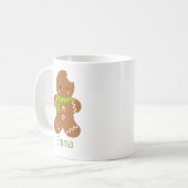 Cute Kawaii Gingerbrood Persoonlijke kerstMok Koffiemok (Voorkant links)