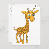 Cute Kawaii Giraffe Briefkaart (Voorkant / Achterkant)