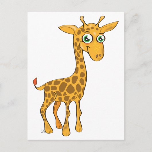 Cute Kawaii Giraffe Briefkaart (Voorkant)