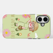 Cute Kawaii Girl With Flowers | Pastel Aesthetic " Case-Mate iPhone Case (Achterkant (horizontaal))