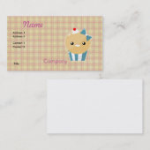 Cute Kawaii Girly Muffin Cupcake Visitekaartje (Voorkant / Achterkant)