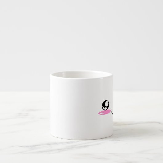 Cute Kawaii glimlachend Japans Emoticon Face Espresso Kop (Voorkant)