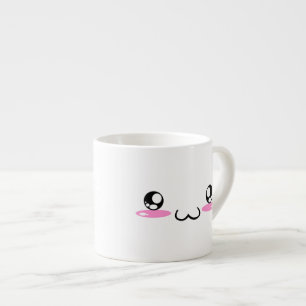 Cute Kawaii glimlachend Japans Emoticon Face Espresso Kop