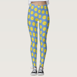 Cute Kawaii Glimlachend Zonpatroon Leggings