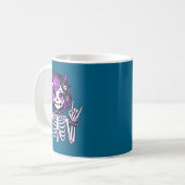 Cute Kawaii Goth Girl Skeleton Punk-goth Alternati Koffiemok (Voorkant links)