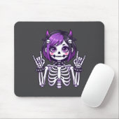 Cute Kawaii Goth Girl Skeleton Punk-goth Alternati Muismat (Met muis)