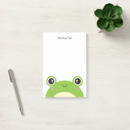Cute Kawaii Green Frog Persoonlijke tekst Post-it® Notes