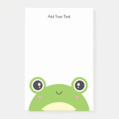 Cute Kawaii Green Frog Persoonlijke tekst Post-it® Notes (Voorkant)