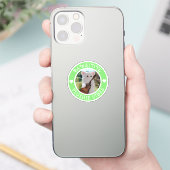 Cute Kawaii Green Pawsitive Plushie Vibes Photo Sticker (Telefoon)