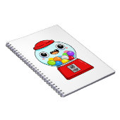 Cute Kawaii Gumball Machine Notitieboek (Rechterzijde)