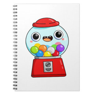Cute Kawaii Gumball Machine Notitieboek