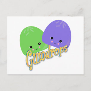 Cute Kawaii Gumdrops Briefkaart