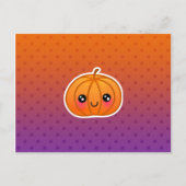 Cute Kawaii Halloween Cartoon Pumpkin Design Briefkaart (Voorkant)