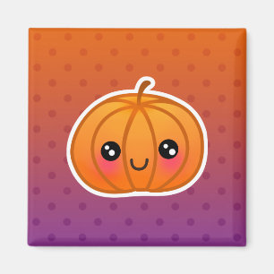 Cute Kawaii Halloween Cartoon Pumpkin Design Magneet