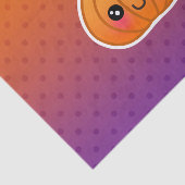 Cute Kawaii Halloween Cartoon Pumpkin Design Tissuepapier (Detail)