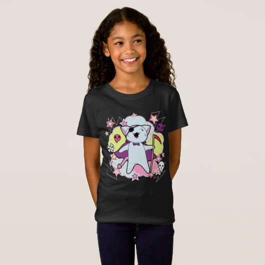 Cute Kawaii Halloween Cat Kinder Happy Kawaiilowee T-shirt (Voorkant volledig)