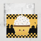 Cute Kawaii Halloween cupcake Briefkaart (Voorkant / Achterkant)