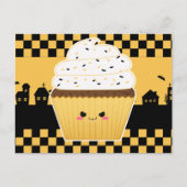 Cute Kawaii Halloween cupcake Briefkaart (Voorkant)