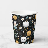 Cute Kawaii Halloween Fairy and Pastel Pumpkins Papieren Bekers (Achterkant)