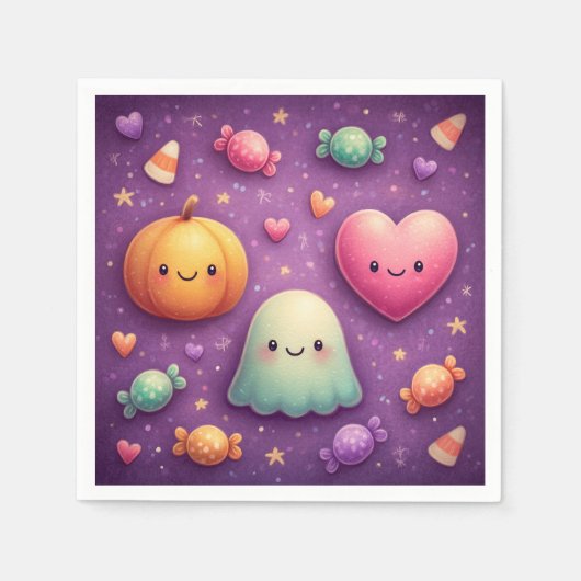 Cute Kawaii Halloween Napkins Servet (Voorkant)
