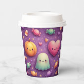 Cute Kawaii Halloween Paper Cups Papieren Bekers (Achterkant)