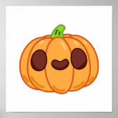 Cute Kawaii Halloween Pumpkin Poster (Voorkant)