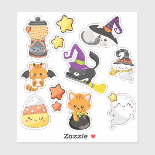 Cute Kawaii Halloween Stickers (Vel)