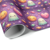 Cute Kawaii Halloween Wrapping Paper Cadeaupapier (Rol Hoek)